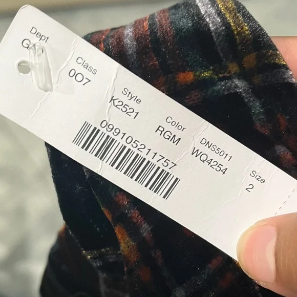 NWT J crew velvet plaid tank top - Picture 6 of 6